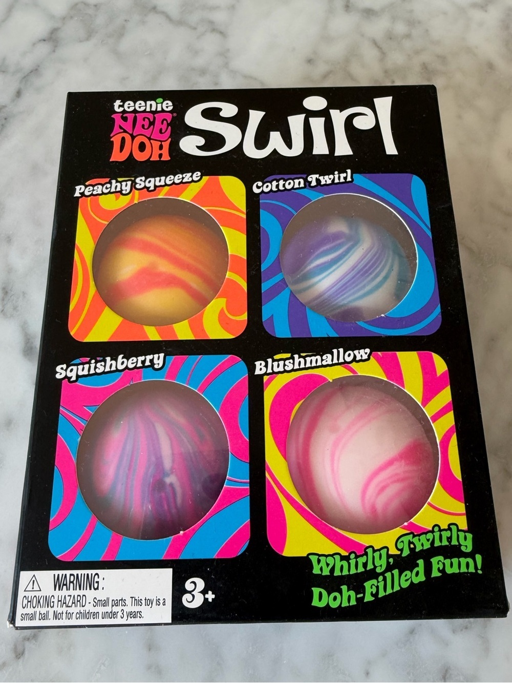 NWT VIRAL Teenie Nee Doh Swirl Balls - Multi-Color Set